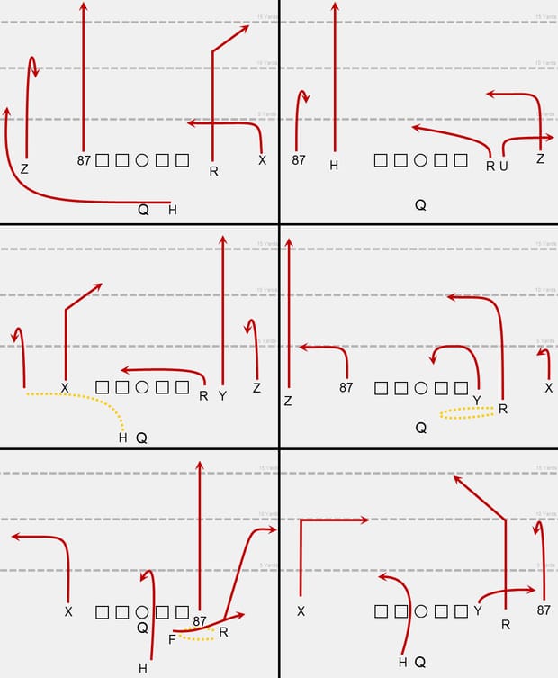 Patriots Passing Plays