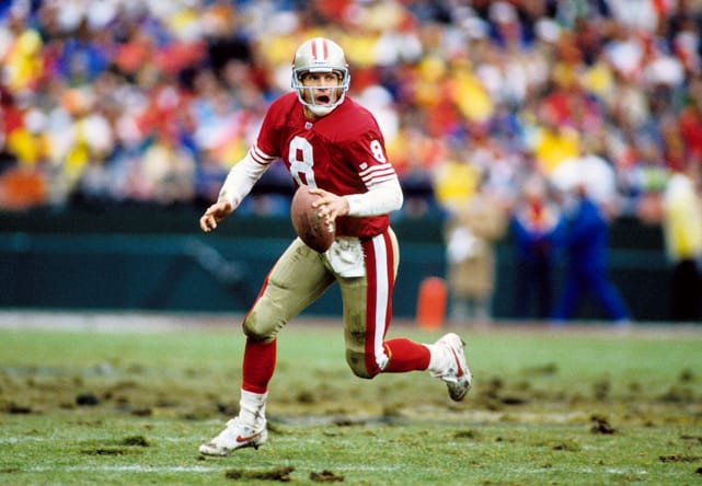 Steve Young in action against Washington during the 1992 NFC Divisional Playoff.