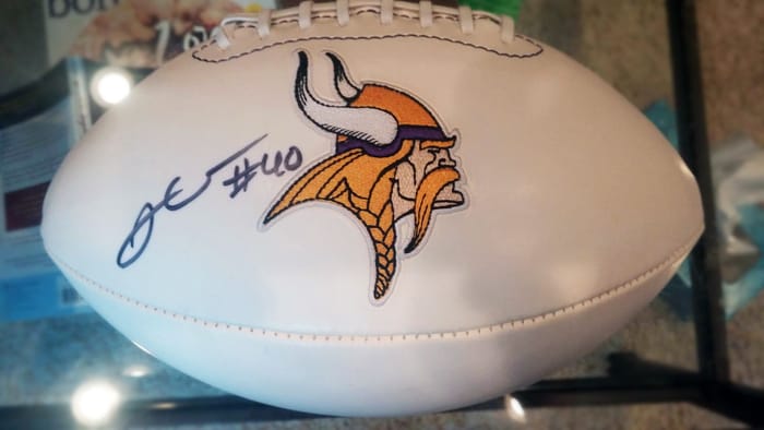 Kleinsasser Autographed Football