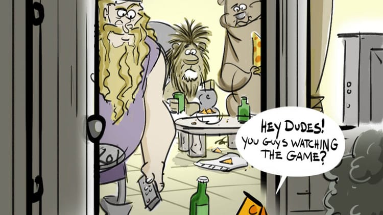 Matt Engstrom Vikings Illustrations Packers Crash The North