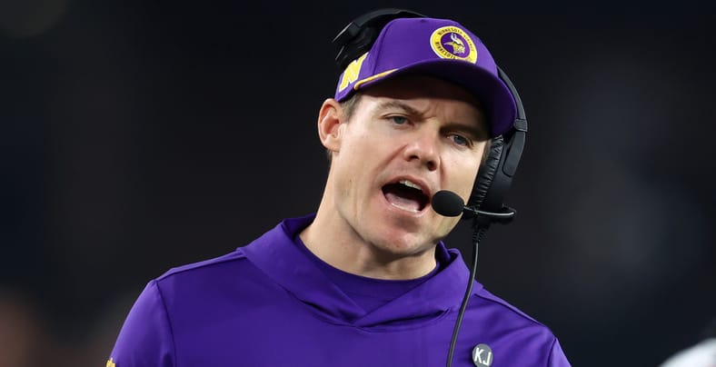 Minnesota Vikings head coach Kevin O'Connell in the 2024 playoffs