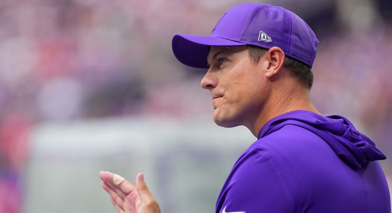 Kevin O'Connell in a preseason game against the Houston Texans in 2025.