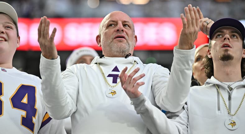 Vikings fans react during Christmas Eve game vs. Lions.