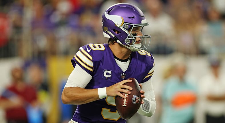 Vikings QB J.J. McCarthy in Week 2 of 2025.