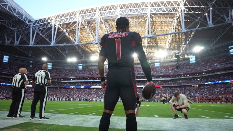 Kyler Murray prepares to enter the field before a game against the Saints.