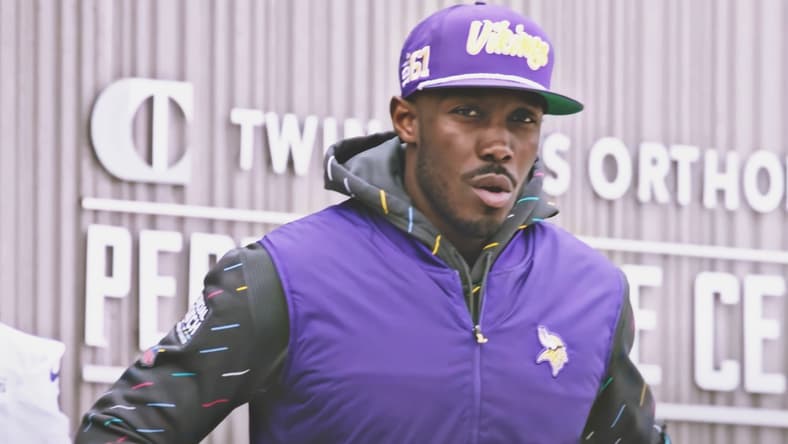 Kwesi Adofo-Mensah at Vikings headquarters in August 2022.