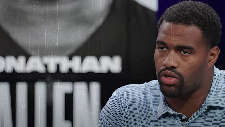 Jonathan Allen speaks after signing with the Vikings during 2025 free agency