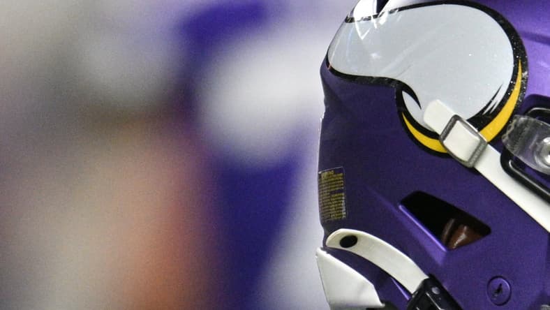 Brandon Powell runs the ball for the Vikings against the 49ers.