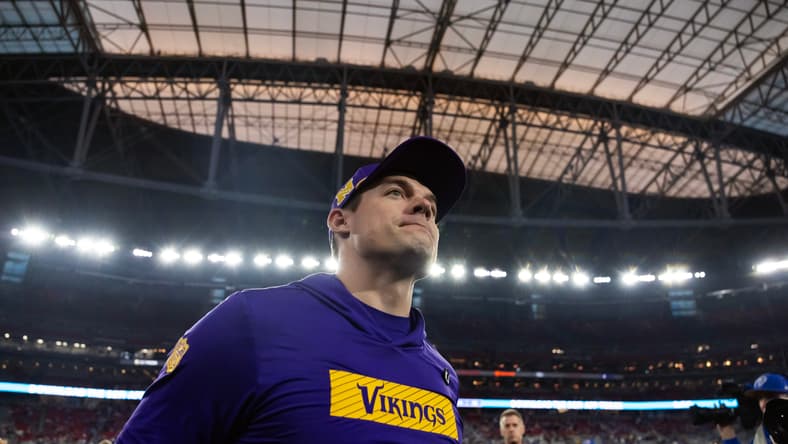 Kevin O'Connell, the Vikings head coach, in the 2024 playoffs. Jameis Winston would be linked to the Vikings via trade in the rumor mill several months later.