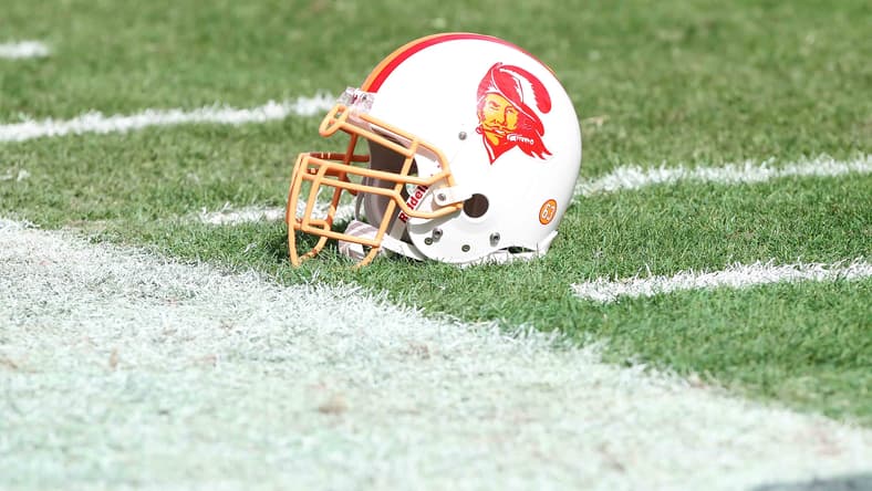 A Tampa Bay Buccaneers helmet in 2011.