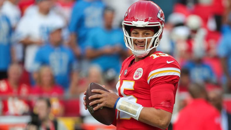 Chiefs QB Patrick Mahomes in 2023.
