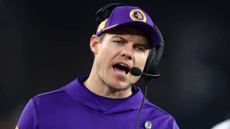 Minnesota Vikings head coach Kevin O'Connell in the 2024 playoffs