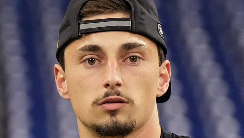 Vikings QB Max Brosmer in the summer of 2025