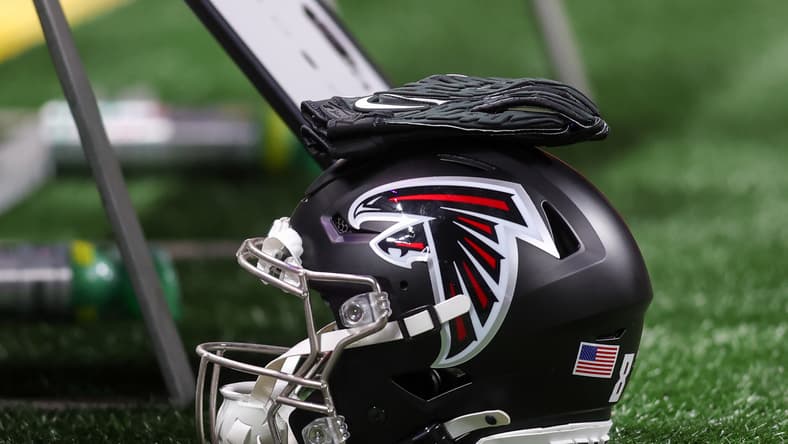 Falcons helmet in the summer of 2025.
