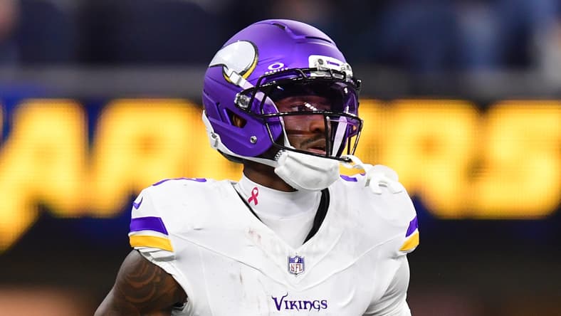 Vikings WR Jordan Addison in 2025 at the Los Angeles Chargers.