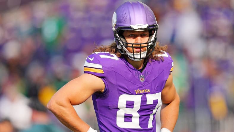 Vikings TE T.J. Hockenson in Week 7 of 2025