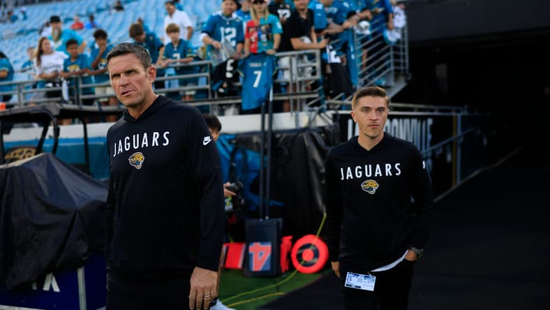 Jaguars brass before a game in 2025
