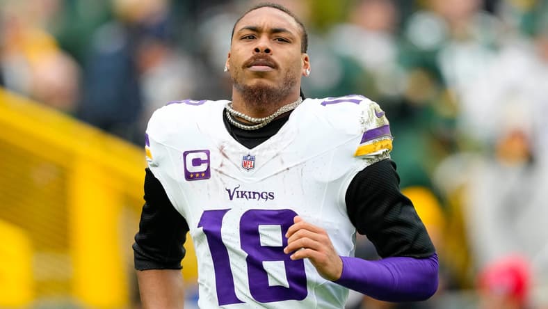Vikings WR Justin Jefferson in 2025 at Green Bay