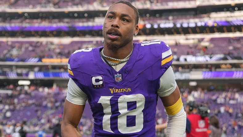 Vikings WR Justin Jefferson against the Commanders in 2025