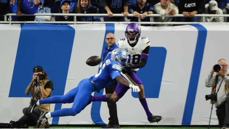 Minnesota Vikings WR Justin Jefferson in 2025 against the Lions