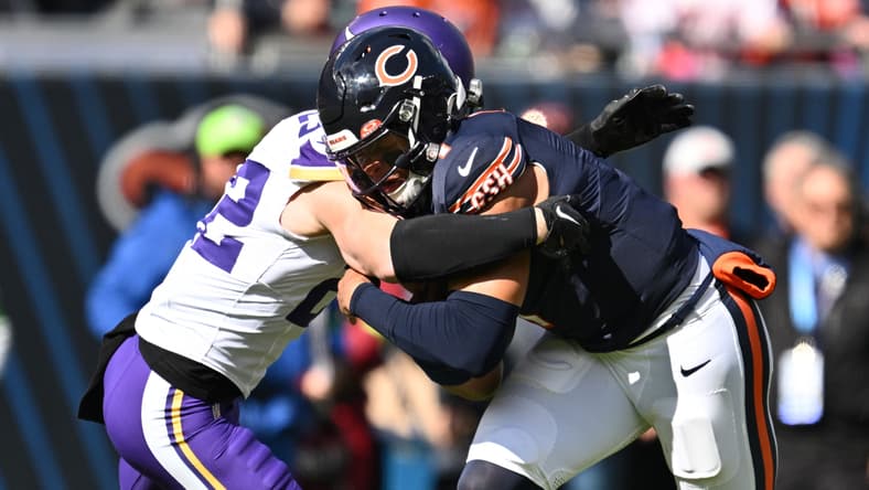 Harrison Smith and Justin Fields in 2023 and Soldier Field