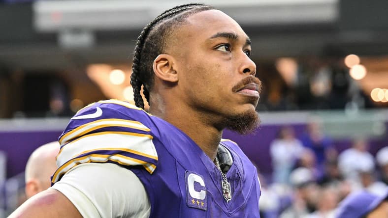 Vikings WR Justin Jefferson against the Packers in 2025