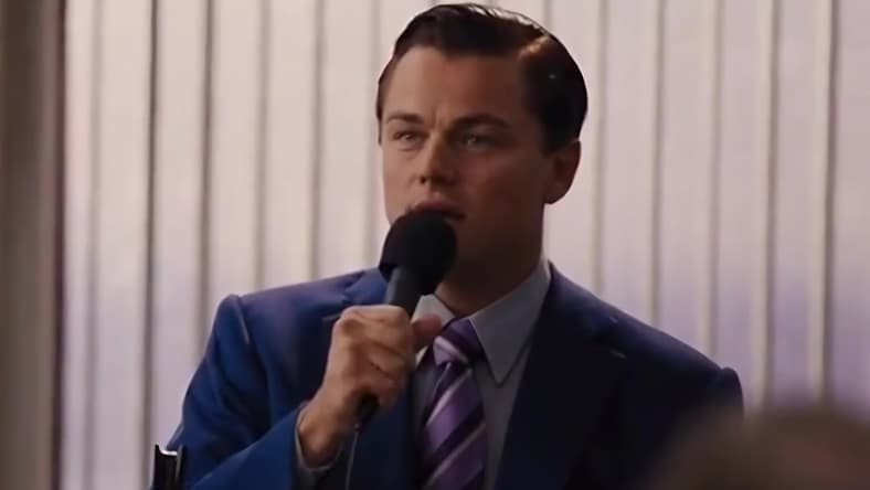 Actor Leonardo DiCaprio in a meme.
