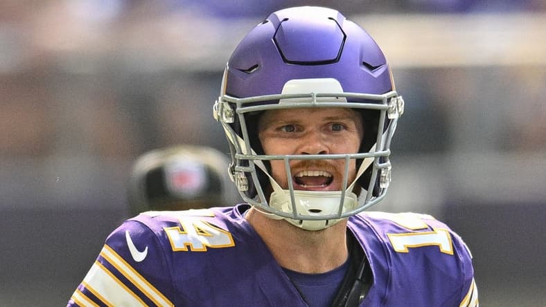 Vikings QB Sam Darnold in September 2025