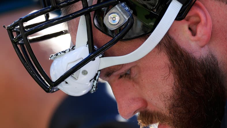 Jacksonville Jaguars center Luke Fortner in 2023