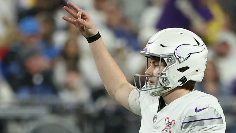 Vikings kicker Will Reichard against the Detroit Lions in Week 17 of 2025