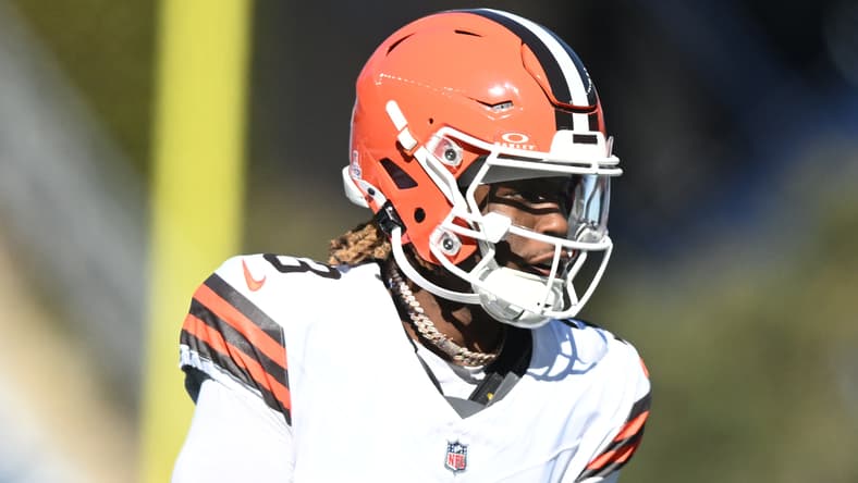 Browns WR Jerry Jeudy against the Patriots in 2025
