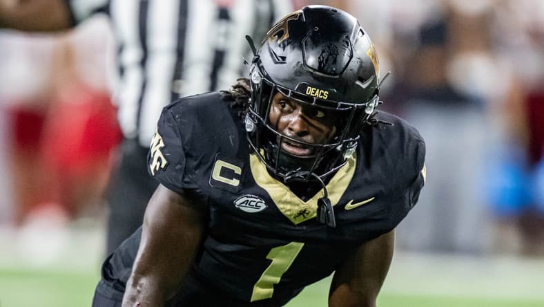 Wake Forest RB Demond Claiborne in 2025 against NC State