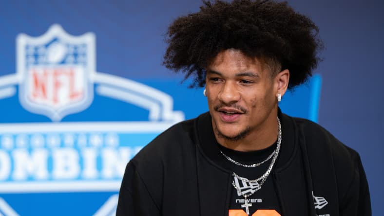 Washington WR Denzel Boston at the NFL Combine in 2026