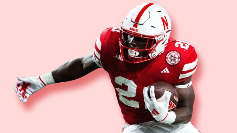 Cornhuskers RB Emmett Johnson in 2024 against the Buffaloes