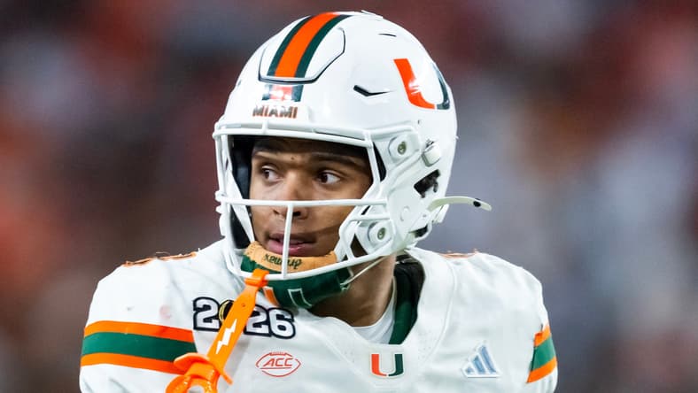 Hurricanes safety Jakobe Thomas against the Hooisers in 2026