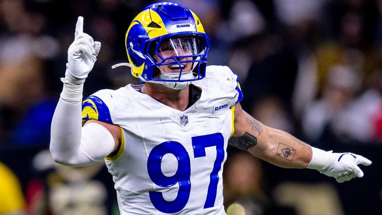 Rams OLB Michael Hoecht against the Saints in 2024