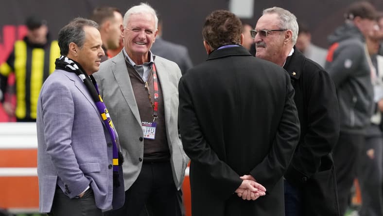 Vikings owners, the Wilfs, in London in 2025