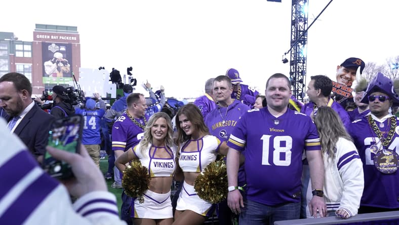 Vikings fans at the 2025 NFL Draft in Green Bay