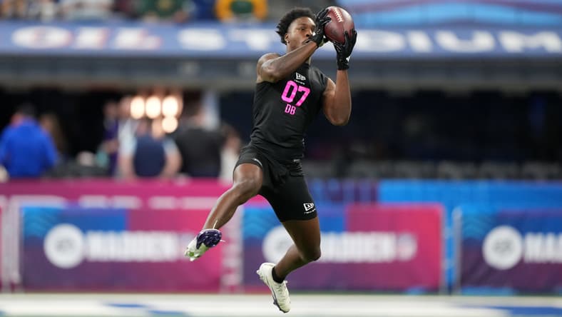 Stephen F. Austin CB Charles Demmings at the 2026 NFL Combine