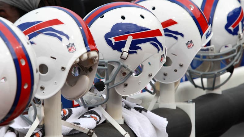 Buffalo Bills helmets in 2011 in a game against the Titans.