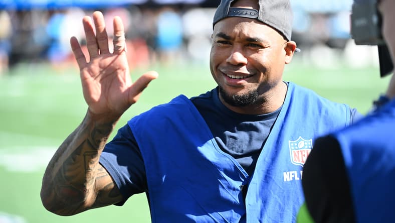 Former Panthers WR Steve Smith in 2023