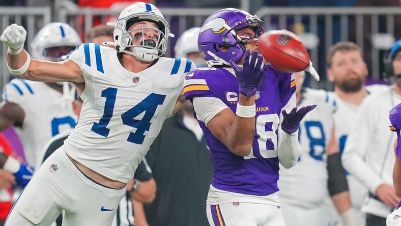Vikings WR Justin Jefferson in 2024 against the Colts