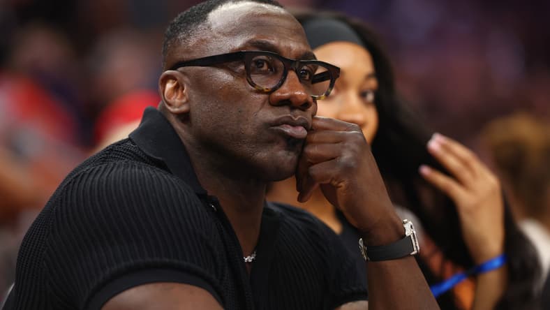 Former NFL TE Shannon Sharpe at a WNBA game in 2024