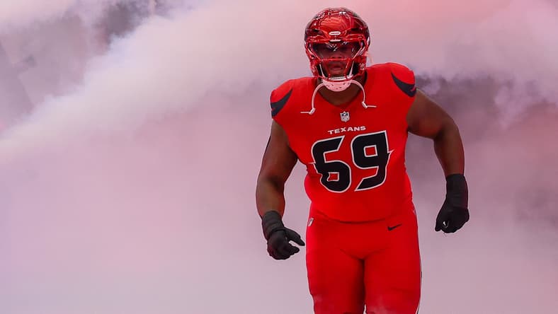 Texans guard Ed Ingram in 2025