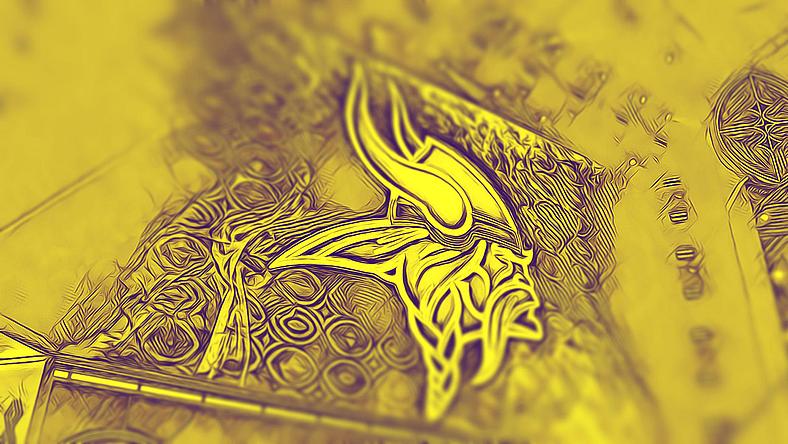 Yellow Viking logo with ornate design elements and detailed patterns visible.