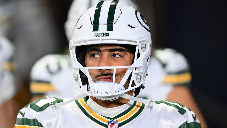 Jordan Love exits the tunnel before the Packers face the Seahawks in Seattle.