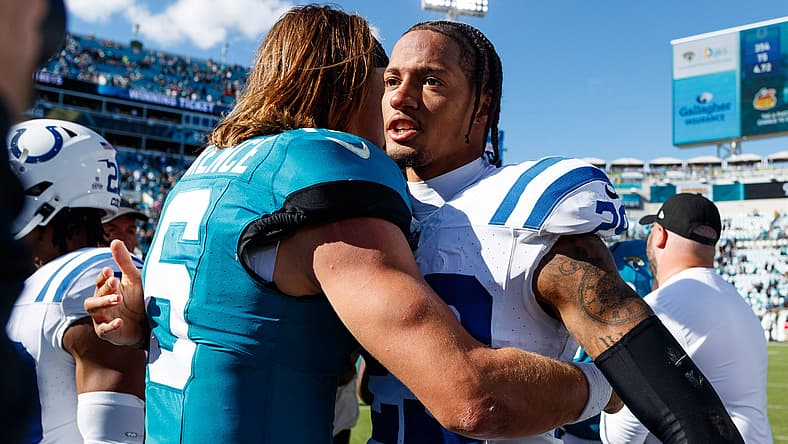 Colts CB Juju Brents and Jaguars QB Trevor Lawrennce