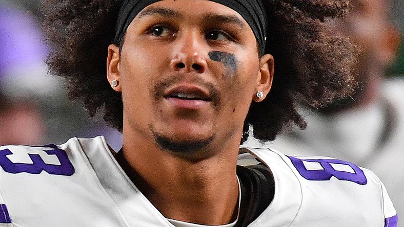 Vikings WR Jalen Nailor against the Eagles in 2023.