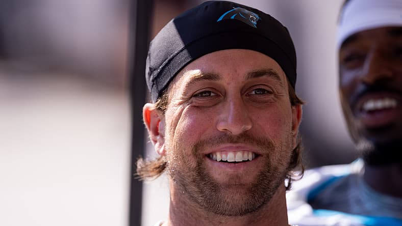 Adam Thielen in the spring of 2025 with the Carolina Panthers
