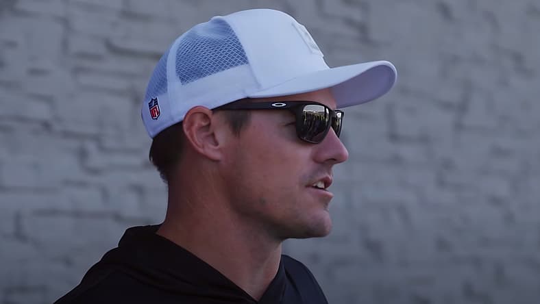 Kevin O’Connell addresses the media at Vikings and Patriots joint practice.
